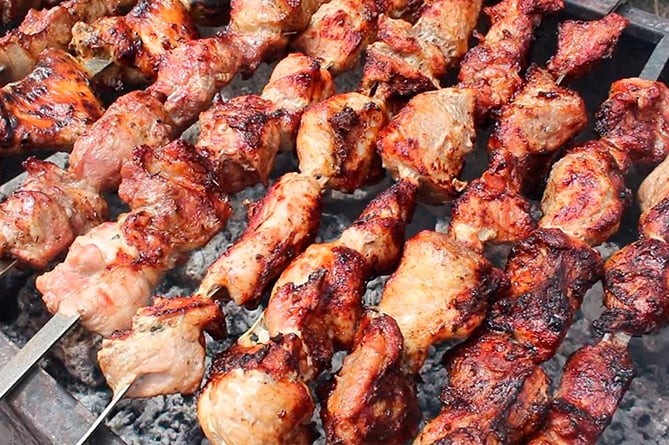 Տավարի սիրտ լյարդ խորոված